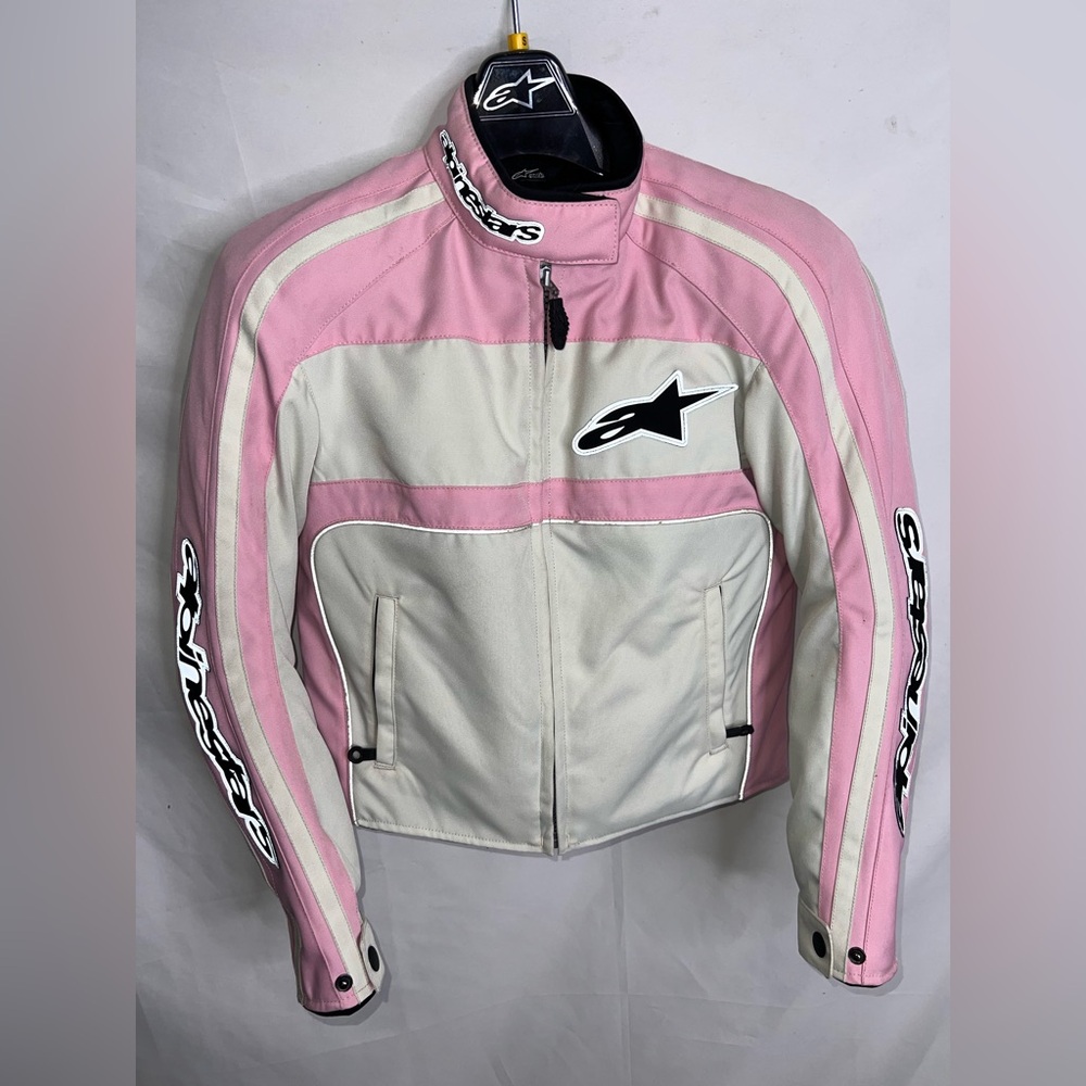 Alpinestars Stella Women's Small Motorcycle Jacket Pink & White